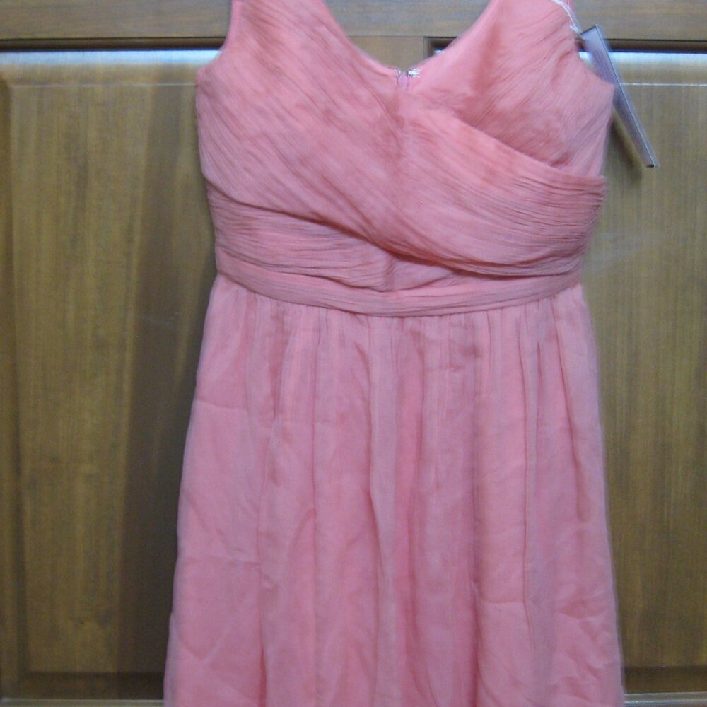 NWT J Crew 100% silk apricot dress